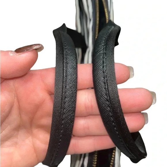 Kate Spade black and and white bag tote laptop bag travel - Picture 5 of 13